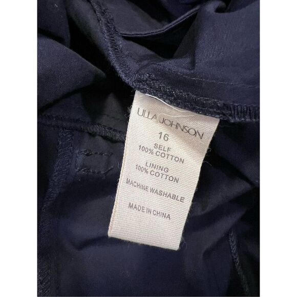 Ulla Johnson Women's Navy Cotton Wide-Leg Jumpsuit Size 16 NWOT - Picture 9 of 10